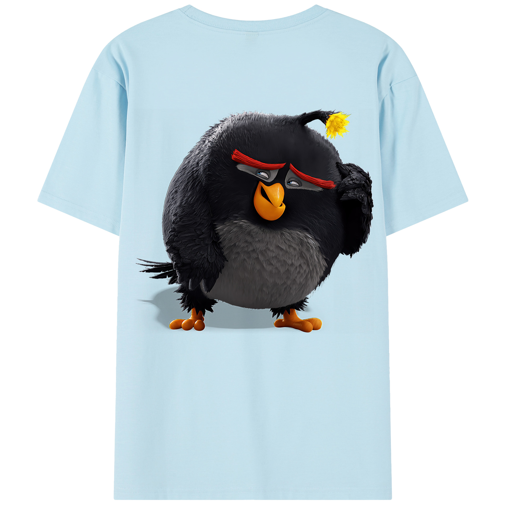 （画像用） Angry Birds アングリーバード 綿100％半袖Tシャツ（背面プリント）